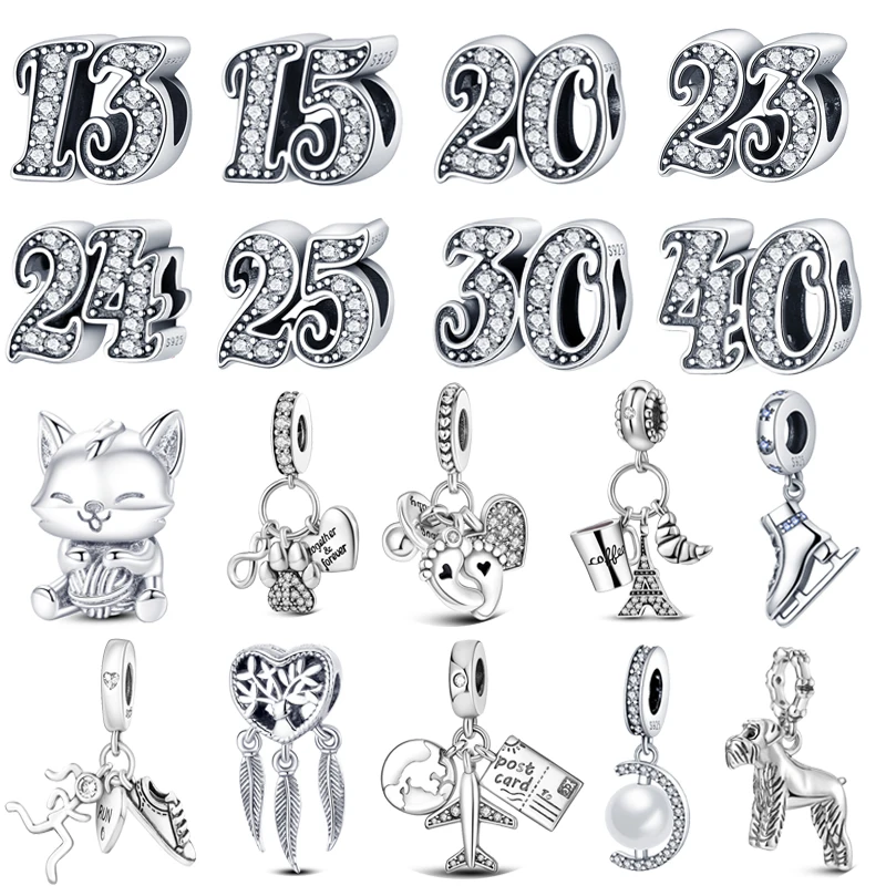 New 925 Silver Lucky Numbers Running Shoes Paw Print Aircraft Globe Iron Tower Beads Fit Original Charm Bracelet Jewelry
New 925 Silver Lucky Numbers Running Shoes Paw Print Aircraft Globe Iron Tower Beads Fit Original Charm Bracelet Jewelry