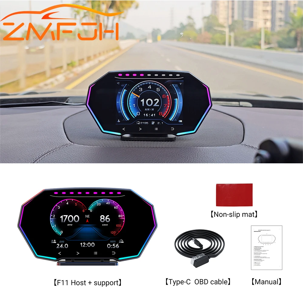 Автомобильный цифровой спидометр HUD OBD2 + GPS, температура воды, расход топлива, дисплей OBD2, бортовой компьютер, автомобильный аксессуар
Автомобильный цифровой спидометр HUD OBD2 + GPS, температура воды, расход топлива, дисплей OBD2, бортовой компьютер, автомобильный аксессуар