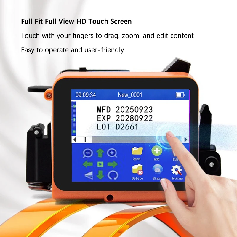 Mini Printer Inkjet 12.7mm QR Code Date Logo Multi Language Printing Label Handheld Inkjet Printer