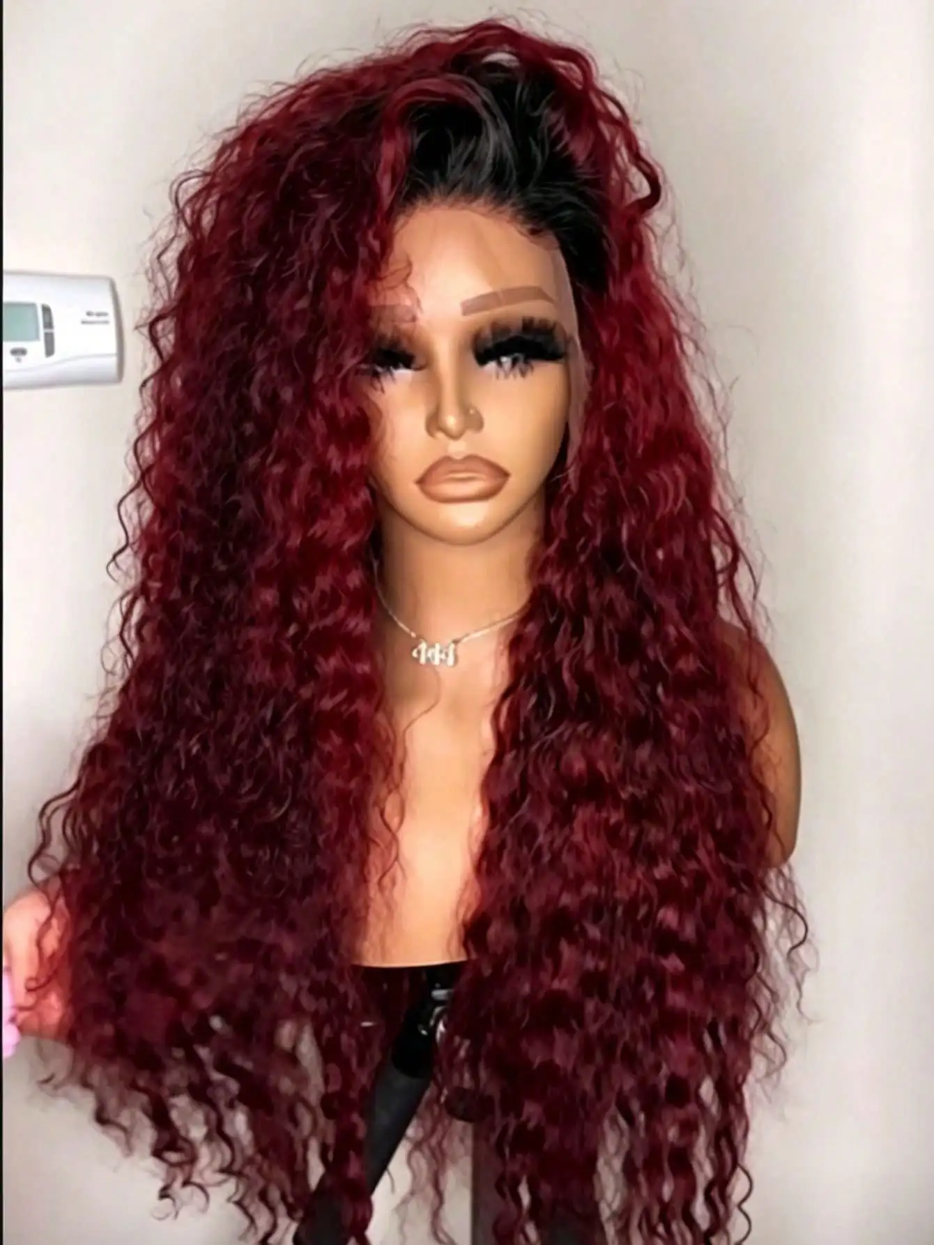 Ombre Burgundy With Dark Roots Deep Wave Lace Frontal Wigs For Women 200 Density 13x4 HD Transparent Ombre 1B/99J Colored Kinky Curly Lace Front Wigs Human Hair Pre Plucked With Baby Hair For Daily Wear Beginner Friendly
Ombre Burgundy With Dark Roots Deep Wave Lace Frontal Wigs For Women 200 Density 13x4 HD Transparent Ombre 1B/99J Colored Kinky Curly Lace Front Wigs Human Hair Pre Plucked With Baby Hair For Daily Wear Beginner Friendly