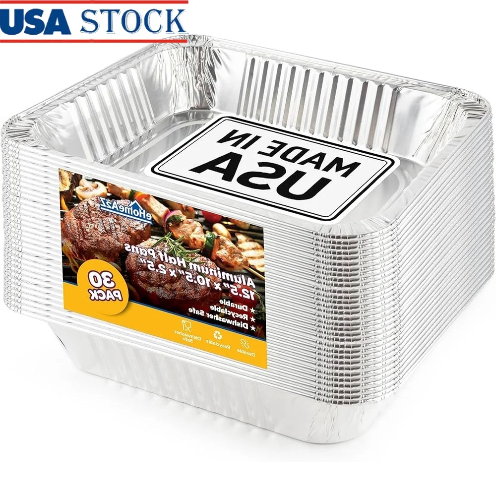 Bulk Disposable Aluminum Foil Pans BBQ Catering Baking Roasting Serving Easy Cleanup Meal Prep Trays 9x13
Bulk Disposable Aluminum Foil Pans BBQ Catering Baking Roasting Serving Easy Cleanup Meal Prep Trays 9x13