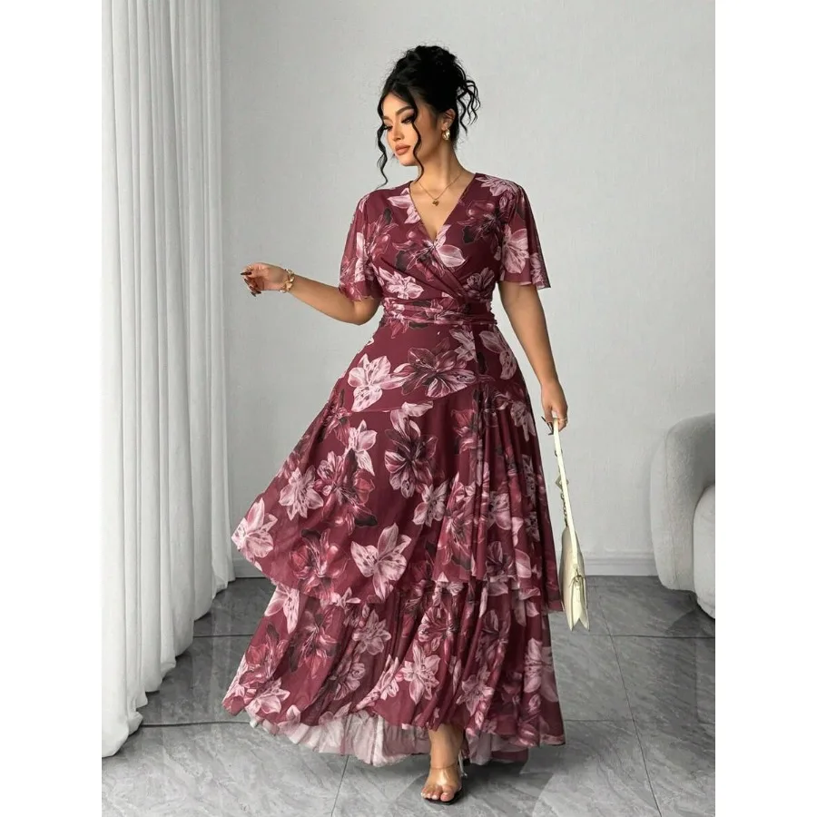 【New style】 Elenzya Plus Size Women Elegant Elastic Mesh Layered Rose Print Knitted Mesh Fitted Waist Comfortable Pink Graceful
【New style】 Elenzya Plus Size Women Elegant Elastic Mesh Layered Rose Print Knitted Mesh Fitted Waist Comfortable Pink Graceful