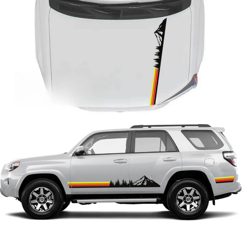 Car Vinyl Stickers Door Hood Old School Sunset Vinyl Mountains stripe Decals For Toyota 4Runner
Car Vinyl Stickers Door Hood Old School Sunset Vinyl Mountains stripe Decals For Toyota 4Runner