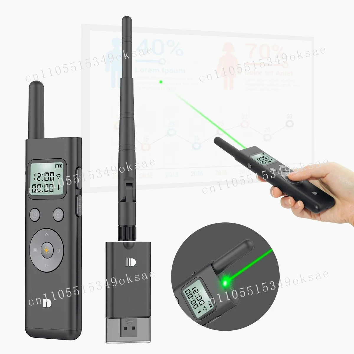 New USB wireless demonstration pen remote control, green laser pen, voice PPT PowerPoint pen controller
New USB wireless demonstration pen remote control, green laser pen, voice PPT PowerPoint pen controller