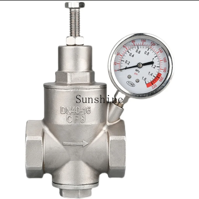4 points household tap water pressure reducing valve piston type YZ11 adjustable branch pipe inner screw stainless steel
4 points household tap water pressure reducing valve piston type YZ11 adjustable branch pipe inner screw stainless steel