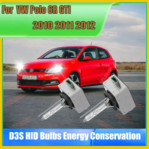 Xenon D3S HID Bulb 6000K Replacement Lamp Headlight Ultra-Wide-Angle Broad Vision For VW Volkswagen Polo 6R GTI 2010 2011 2012