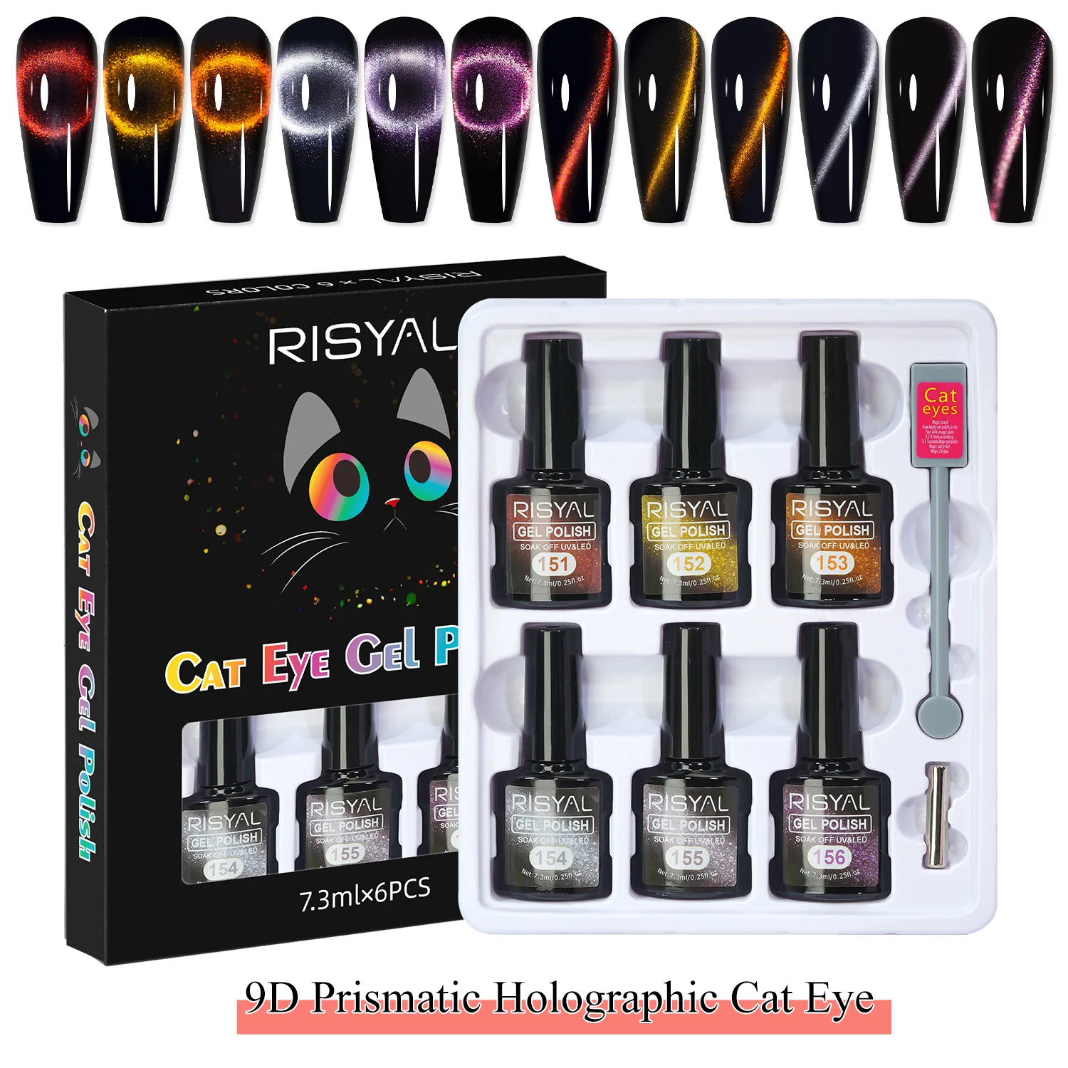 9D Cat's Eye Nail Polish Gel Set with Magnetic Stick Manicure Phototherapy Glue Glitter Cat Eye Art DIY Semi-permanent Varnish
9D Cat's Eye Nail Polish Gel Set with Magnetic Stick Manicure Phototherapy Glue Glitter Cat Eye Art DIY Semi-permanent Varnish