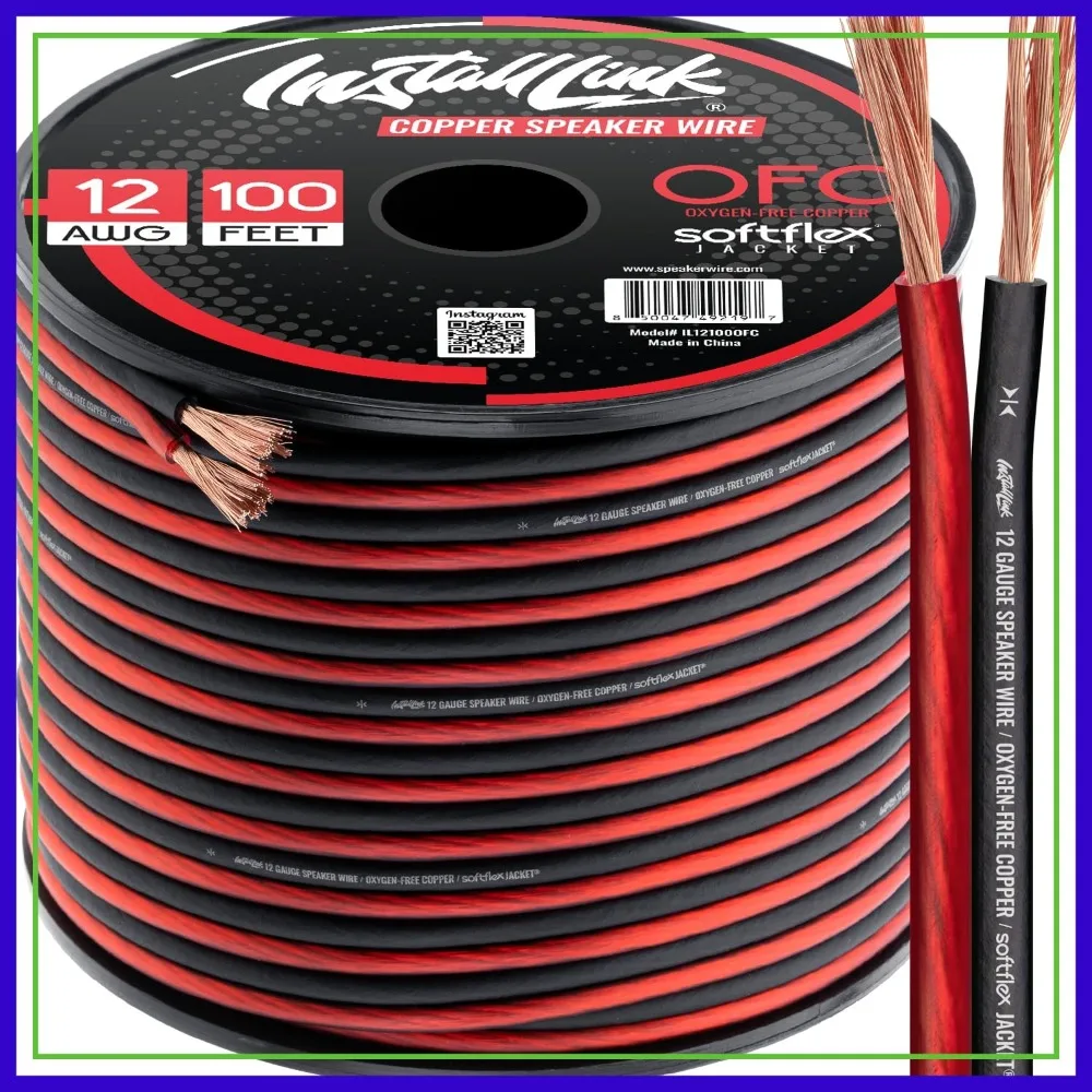 Install Link 12 AWG Gauge Speaker Wire Cable (OFC), 100-Feet, Car or Home Theater
Install Link 12 AWG Gauge Speaker Wire Cable (OFC), 100-Feet, Car or Home Theater