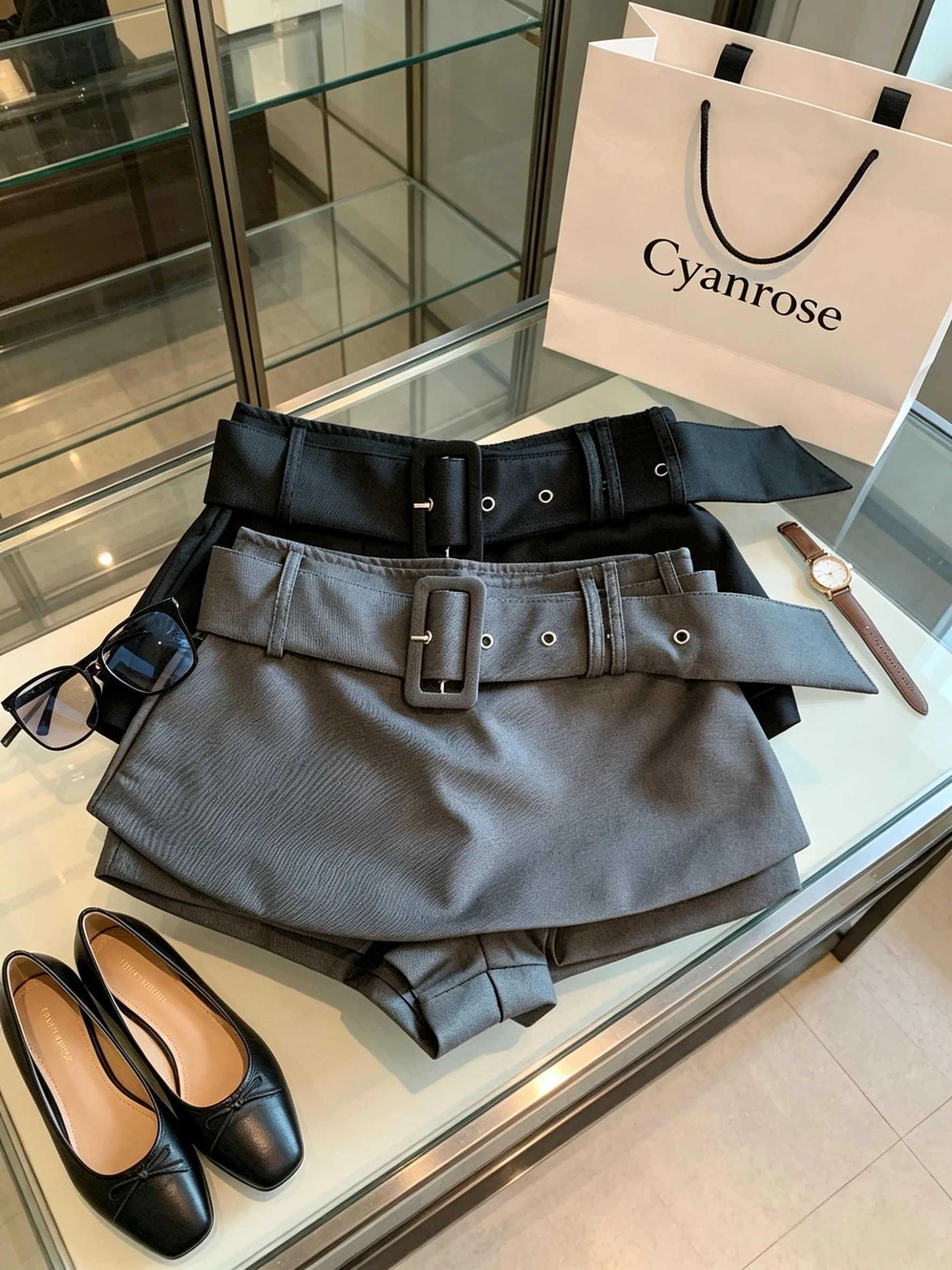 Women's Grey Blazer Mini Skirt Y2K Gyaru Shorts Skirt Korean Style High Waist Skort A-line Skirt with Belt for Women Summer 2026
Women's Grey Blazer Mini Skirt Y2K Gyaru Shorts Skirt Korean Style High Waist Skort A-line Skirt with Belt for Women Summer 2026