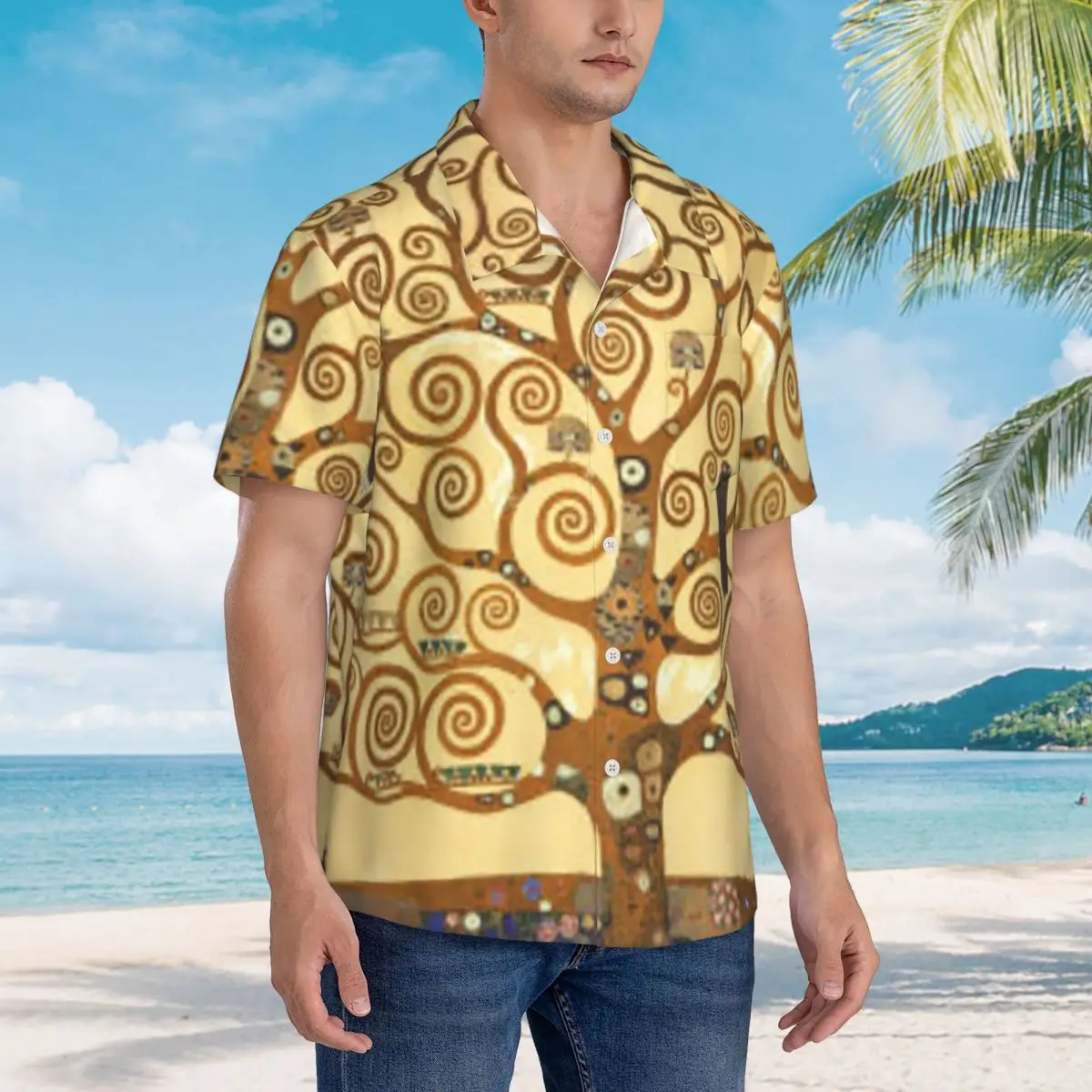 Tree Of Life Stoclet Frieze Gustav Klimt Гавайские рубашки Забавная мужская рубашка с коротким рукавом для лета, пляжа, мужские топы на пуговицах
Tree Of Life Stoclet Frieze Gustav Klimt Гавайские рубашки Забавная мужская рубашка с коротким рукавом для лета, пляжа, мужские топы на пуговицах