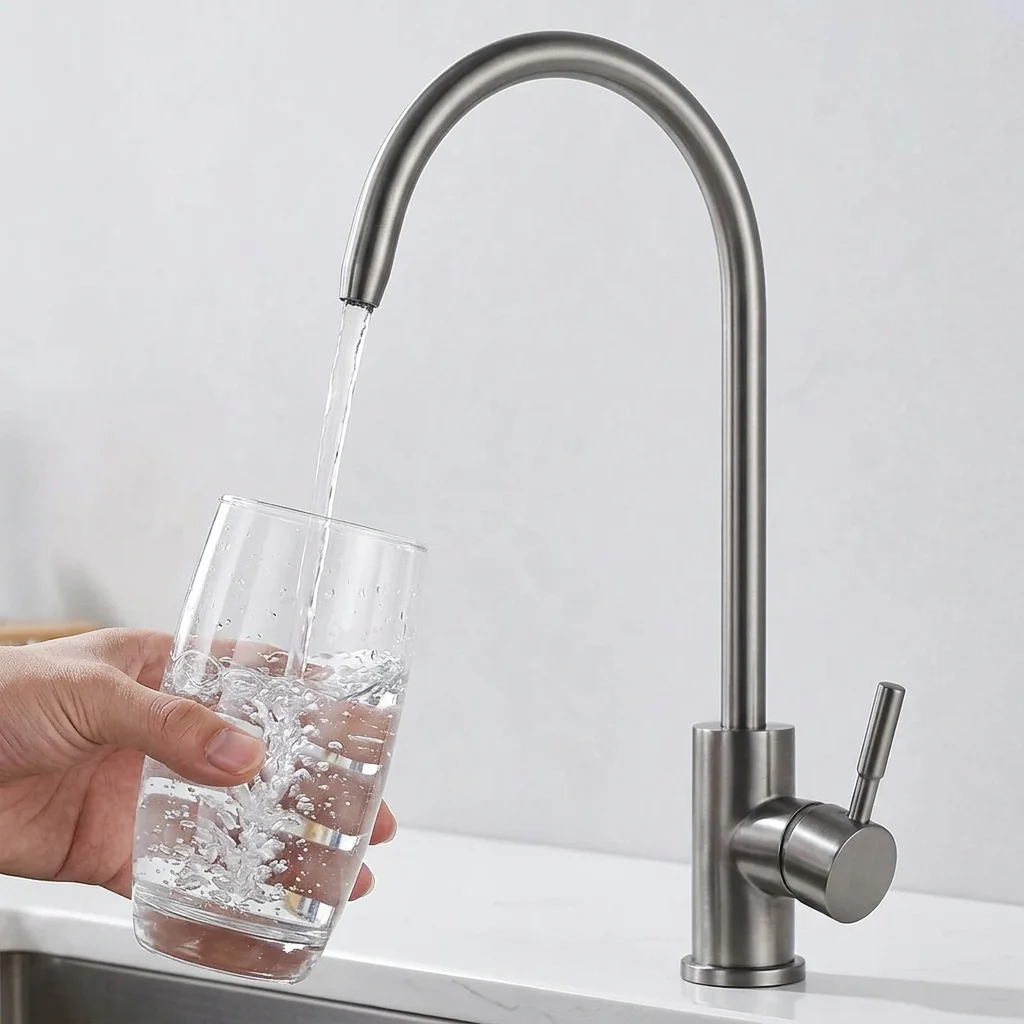 304 Stainless Steel Kitchen Filtered Faucet Direct Drinking Purifier Tap Single Cold Water Sink Faucet Home Water Filtration
304 Stainless Steel Kitchen Filtered Faucet Direct Drinking Purifier Tap Single Cold Water Sink Faucet Home Water Filtration