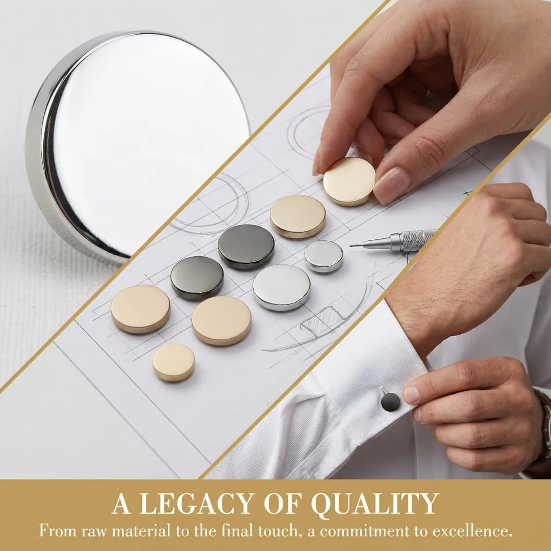 10Pcs Round Metal Shank Buttons, 4 Sizes 3 Colors, Matte Gold Silver Black Gold for Suits Coats Blazers Sewing Replacement
10Pcs Round Metal Shank Buttons, 4 Sizes 3 Colors, Matte Gold Silver Black Gold for Suits Coats Blazers Sewing Replacement