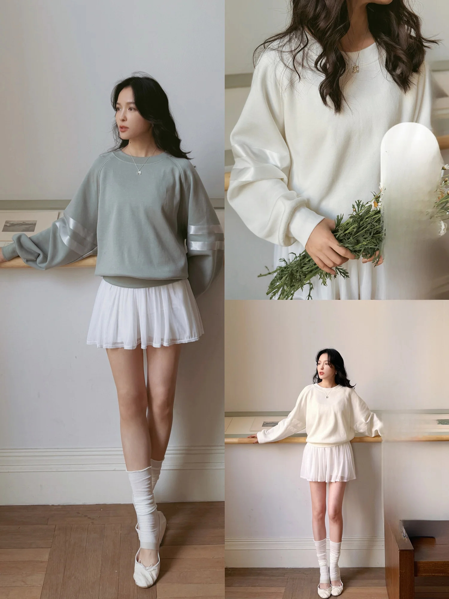 Elwing Original Ballet Style Long Sleeve Loose Slimming Ribbon Splice Sports Sweatshirt Women's Spring Romantc Casual Hoodie
Elwing Original Ballet Style Long Sleeve Loose Slimming Ribbon Splice Sports Sweatshirt Women's Spring Romantc Casual Hoodie