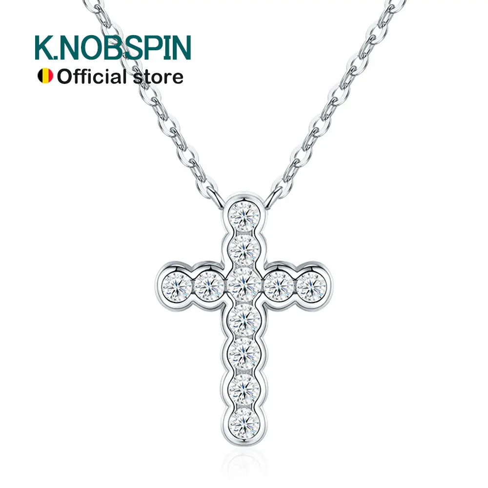 KNOBSPIN 2mm Moissanite Cross Pandent Necklaces for Women Gift Jewelry s925 Sterling Silver Plated 18k Gold Moissanite Necklace
KNOBSPIN 2mm Moissanite Cross Pandent Necklaces for Women Gift Jewelry s925 Sterling Silver Plated 18k Gold Moissanite Necklace