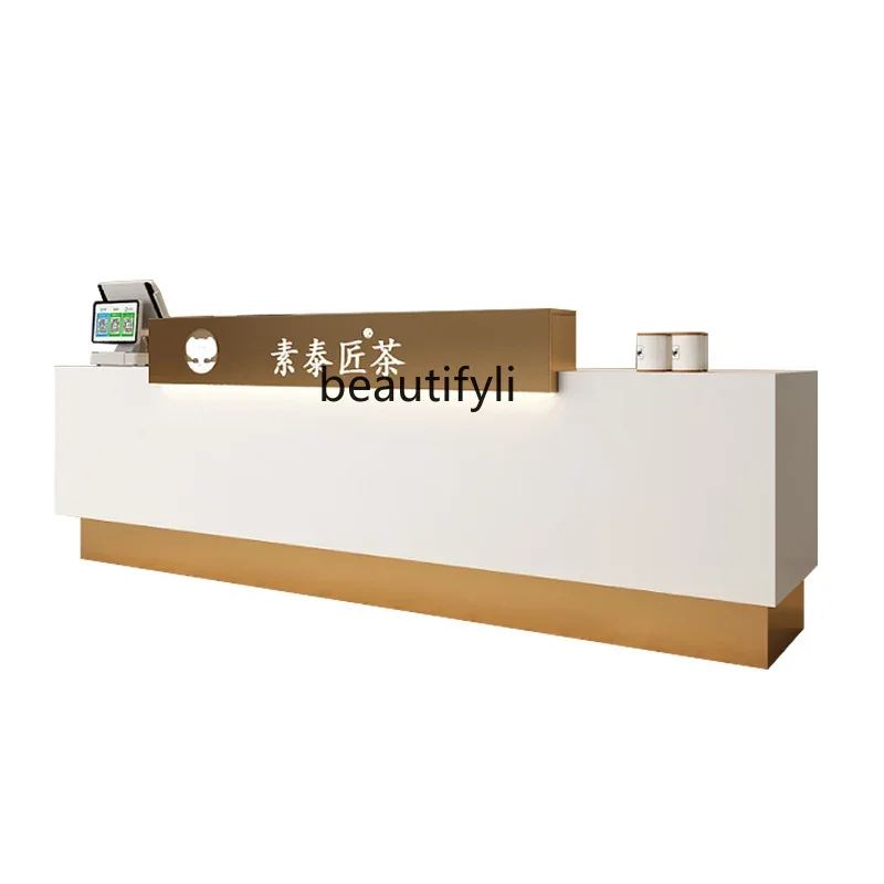 Milk Tea Shop Bar Counter Cashier Shop Atmospheric Clothing Store Beauty Salon Reception Front Desk
Milk Tea Shop Bar Counter Cashier Shop Atmospheric Clothing Store Beauty Salon Reception Front Desk