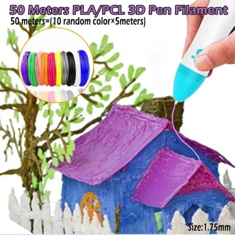 50-метровая нить для 3D-ручки 1,75 мм PLA/PCL, заправки для принтера, моделирование, стереоскопический материал для 3D-печати без загрязнения
50-метровая нить для 3D-ручки 1,75 мм PLA/PCL, заправки для принтера, моделирование, стереоскопический материал для 3D-печати без загрязнения