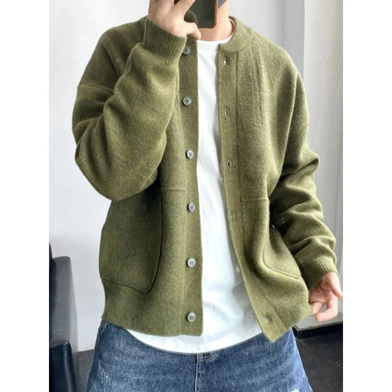Men Cardigan Coats Sweaters Knitted Coat Round Neck Full Sleeve Casual Single Breasted Knit Thick Open Stitch Autumn Winter New
Men Cardigan Coats Sweaters Knitted Coat Round Neck Full Sleeve Casual Single Breasted Knit Thick Open Stitch Autumn Winter New