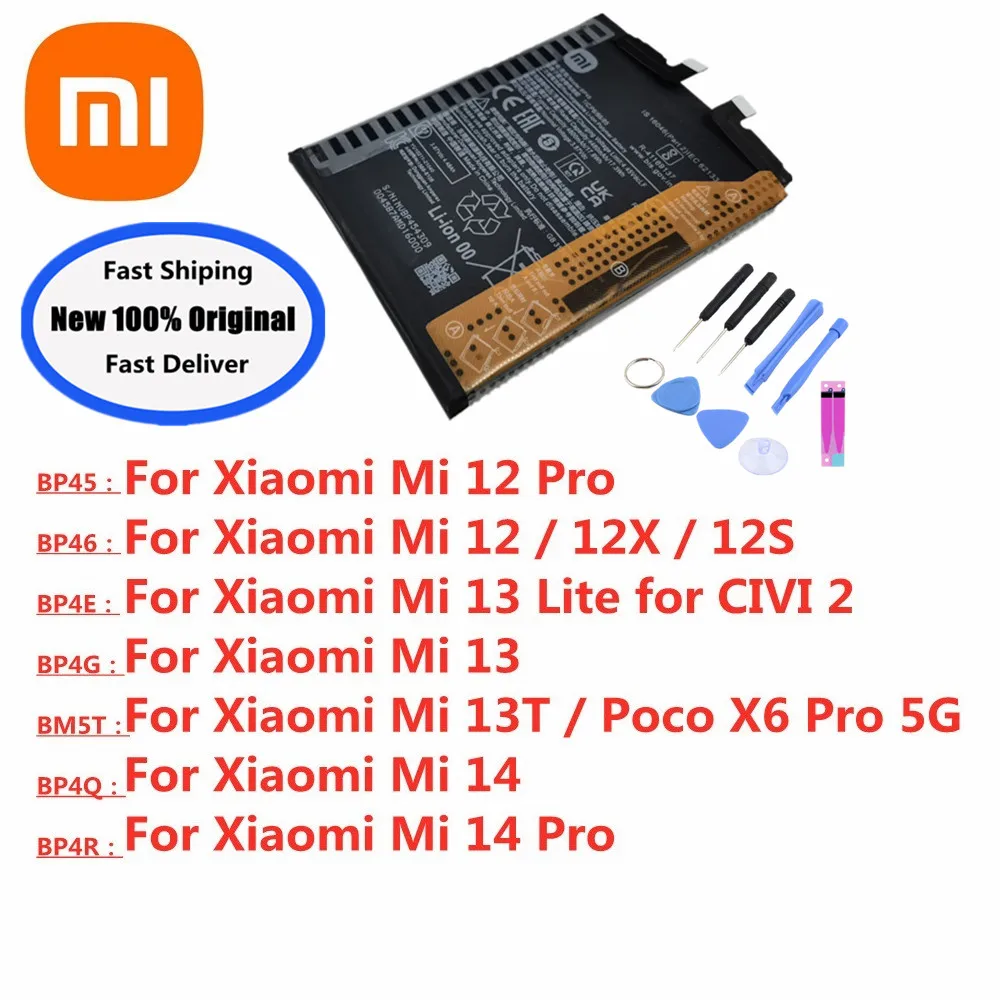 New Original Battery For Xiaomi 12 12X 12S 13 Lite 13T 14 Pro CIVI 2 Poco X6 Pro Mi12 Mi13 BP45 BP46 BP4E BP4Q BP4R BP4G BM5T
New Original Battery For Xiaomi 12 12X 12S 13 Lite 13T 14 Pro CIVI 2 Poco X6 Pro Mi12 Mi13 BP45 BP46 BP4E BP4Q BP4R BP4G BM5T