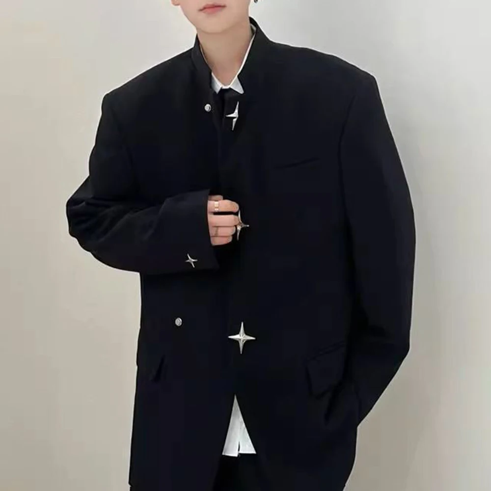 Korean Fashion High-End Solid Color Y2k Suit Jacket Men 2025 Spring Autumn Design Metal Button Shoulder Pad Suit Mens Clothing
Korean Fashion High-End Solid Color Y2k Suit Jacket Men 2025 Spring Autumn Design Metal Button Shoulder Pad Suit Mens Clothing
