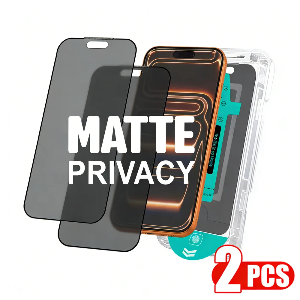 2pcs Matte Anti-Peeping Screen Protector For iPhone 17 Pro Max Air 17 16 Plus 16e 15 14 13 12 11 Xs Max Dust Free Tempered Glass
2pcs Matte Anti-Peeping Screen Protector For iPhone 17 Pro Max Air 17 16 Plus 16e 15 14 13 12 11 Xs Max Dust Free Tempered Glass