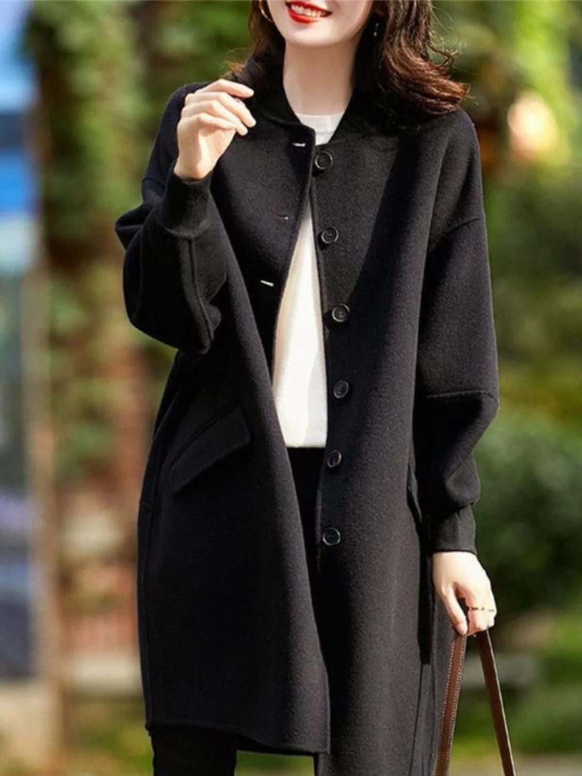 Slim Fit Woolen Coat Women's Spring Autumn New Style Casual Versatile Mid-Length Elegant Korean Version Long Sleeve Coat
Slim Fit Woolen Coat Women's Spring Autumn New Style Casual Versatile Mid-Length Elegant Korean Version Long Sleeve Coat