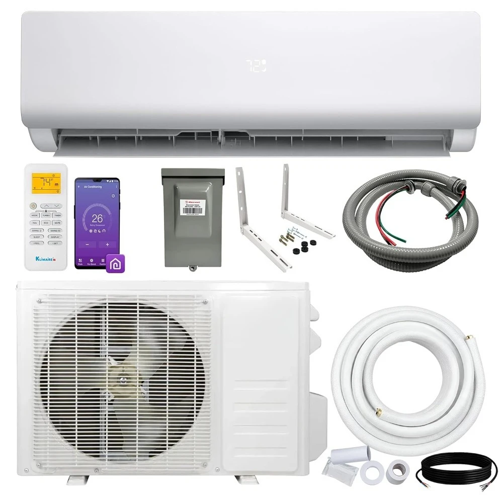 12000 BTU 17 SEER2 Ductless Mini-Split Heat Pump with 16 Ft Installation Kit Wall Bracket & 230V, Custom
12000 BTU 17 SEER2 Ductless Mini-Split Heat Pump with 16 Ft Installation Kit Wall Bracket & 230V, Custom