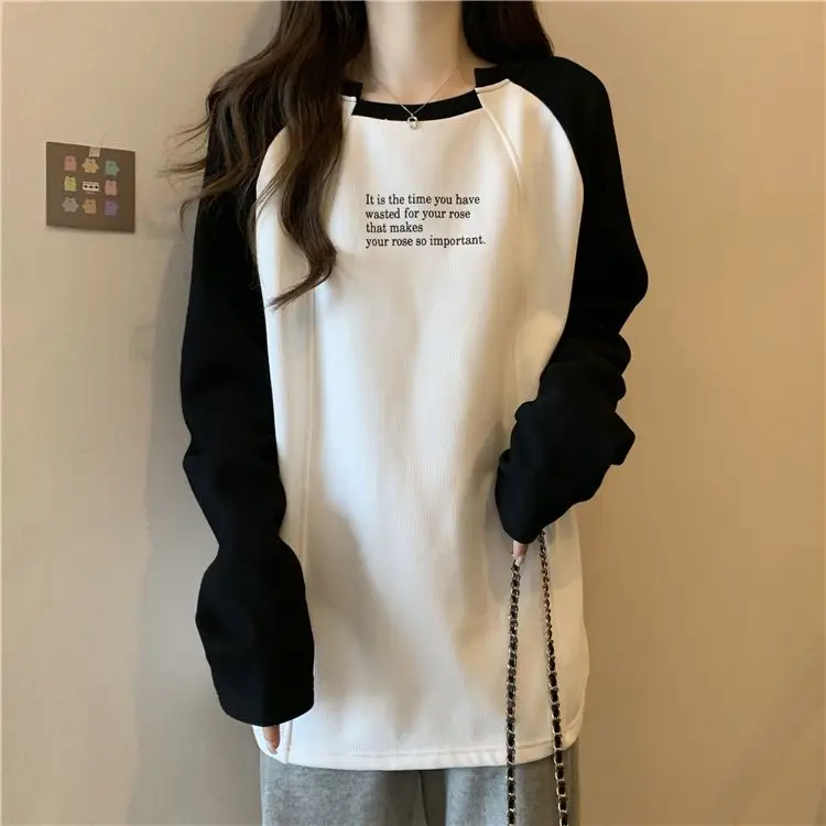 Korea T-shirt Women's Solid Casual Shirts Loose Pullover Tees Bottom Warm Autumn Winter
Korea T-shirt Women's Solid Casual Shirts Loose Pullover Tees Bottom Warm Autumn Winter