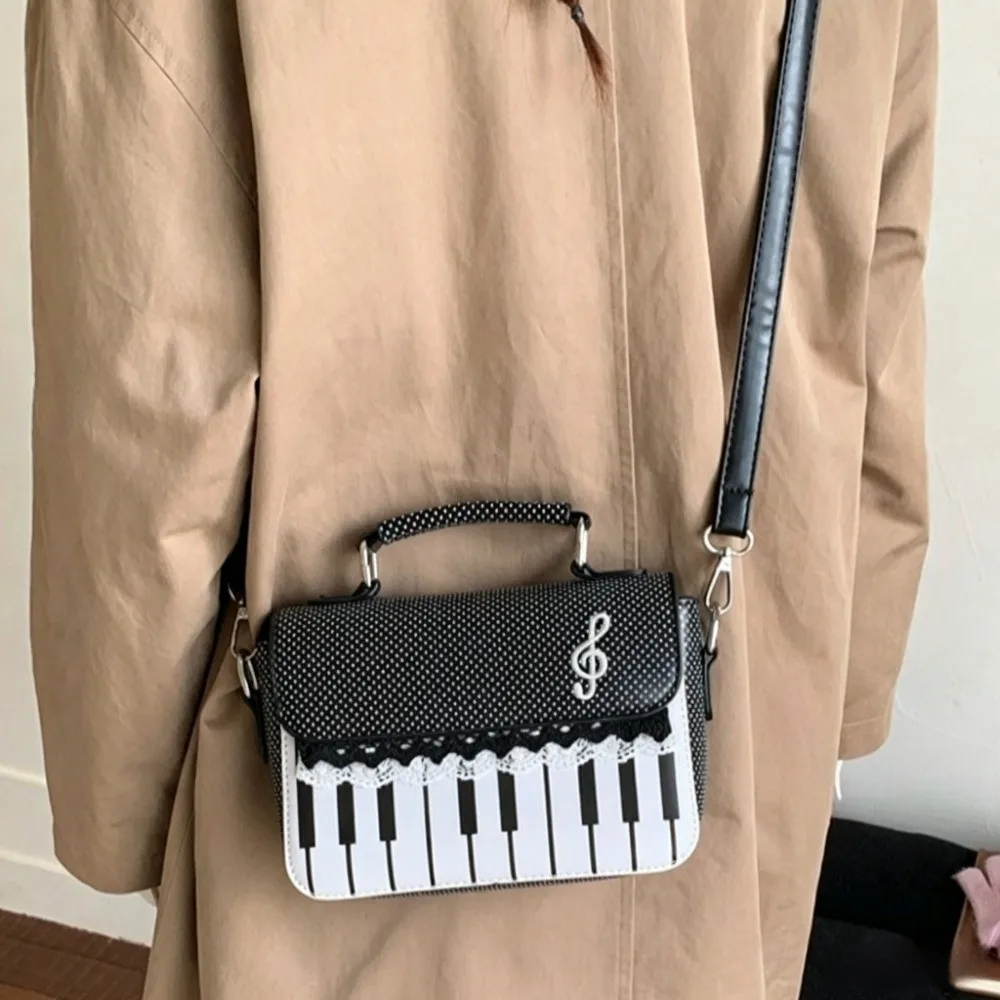 Creative PU Leather Piano Note Crossbody Bag Polka Dot Embroidered Square Shoulder Bag Flip Zipper Lace Handbag Travel
Creative PU Leather Piano Note Crossbody Bag Polka Dot Embroidered Square Shoulder Bag Flip Zipper Lace Handbag Travel