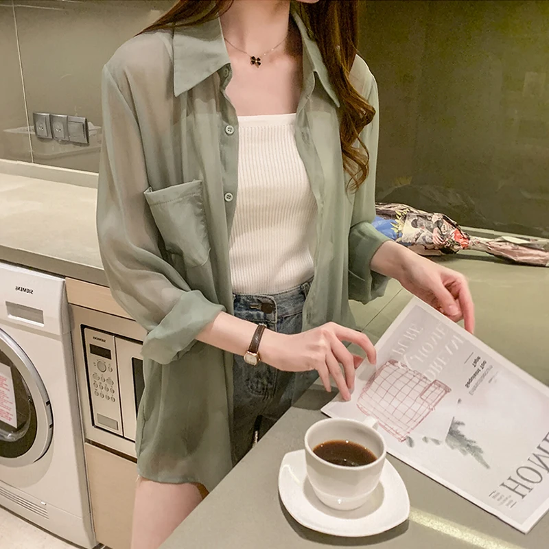 Ice Silk Women's Summer Breathable Sun Protection Shirt Shawl Outerwear Cardigan High End Chiffon Thin Spring Autumn Jacket
Ice Silk Women's Summer Breathable Sun Protection Shirt Shawl Outerwear Cardigan High End Chiffon Thin Spring Autumn Jacket