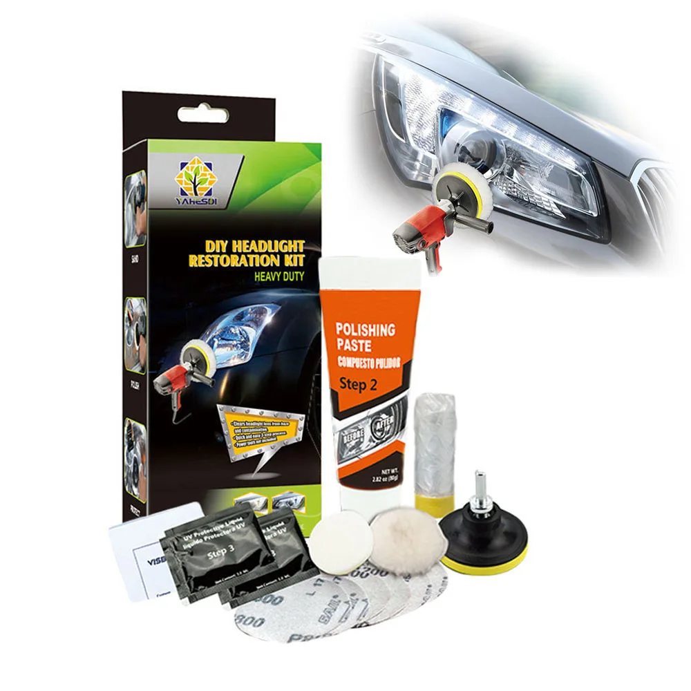 Car Headlight Restoration Kit Headlamp Lens Cleaning Polishing Paste Light Restorer Headlamp Scratch Remove Refurbishing Tools
Car Headlight Restoration Kit Headlamp Lens Cleaning Polishing Paste Light Restorer Headlamp Scratch Remove Refurbishing Tools