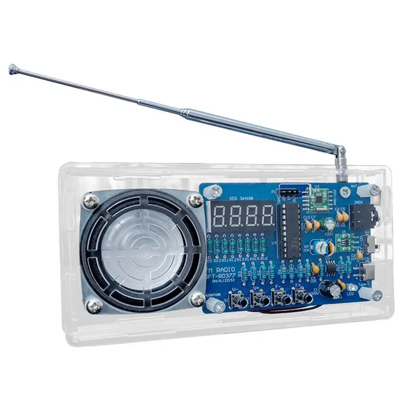 A37T-FM Radio Soldering Kit 87.5Mhz-108MHZ Digital Display FM Radio Electronic Soldering Learning Type-C DIY Electronic Kit
A37T-FM Radio Soldering Kit 87.5Mhz-108MHZ Digital Display FM Radio Electronic Soldering Learning Type-C DIY Electronic Kit