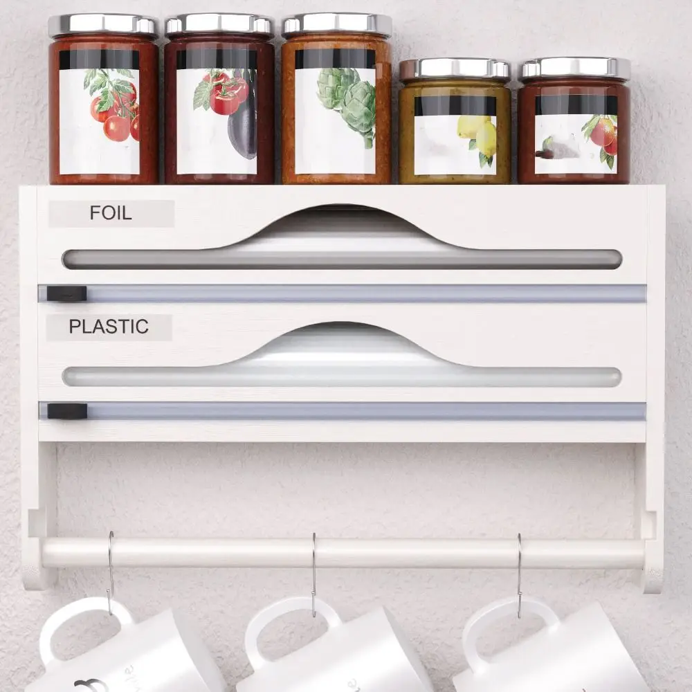 Kitchen Organizer Bamboo Cling Film Cutter Box 2/3 Compartment Wall Mounted Towel Organizer Minimalist Fresh Bag Holder Home
Kitchen Organizer Bamboo Cling Film Cutter Box 2/3 Compartment Wall Mounted Towel Organizer Minimalist Fresh Bag Holder Home