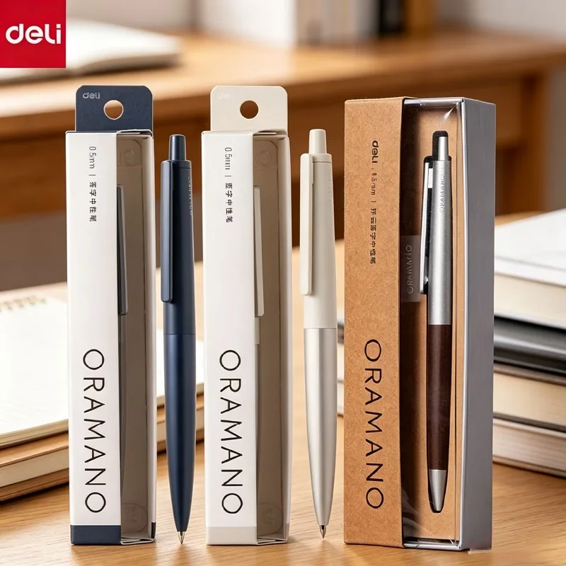 Deli A9PRO Advanced Metal Signature Gel Pen,0.5/0.7/1.0mm Low Friction Smooth Writing Tungsten Carbide Bullet Heads Stationery
Deli A9PRO Advanced Metal Signature Gel Pen,0.5/0.7/1.0mm Low Friction Smooth Writing Tungsten Carbide Bullet Heads Stationery