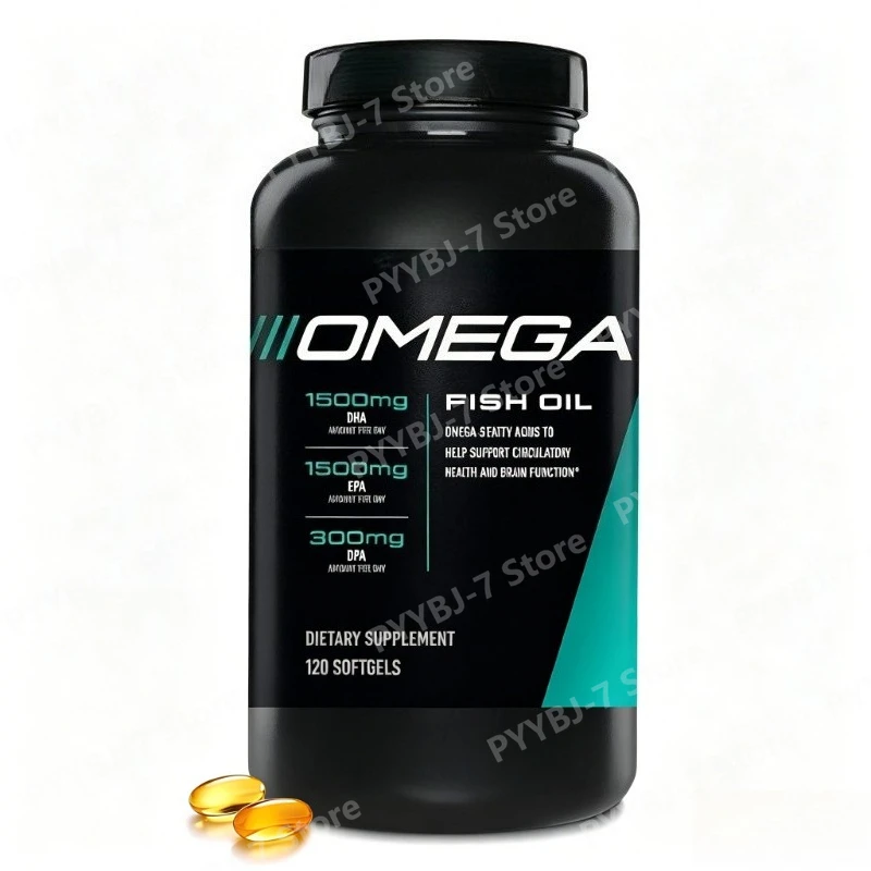 Omega 3 Fish Oil Softgels with EPA DHA DPA Brain and Heart Support Daily Nutritional Supplement 120 Softgels Wellness Support
Omega 3 Fish Oil Softgels with EPA DHA DPA Brain and Heart Support Daily Nutritional Supplement 120 Softgels Wellness Support