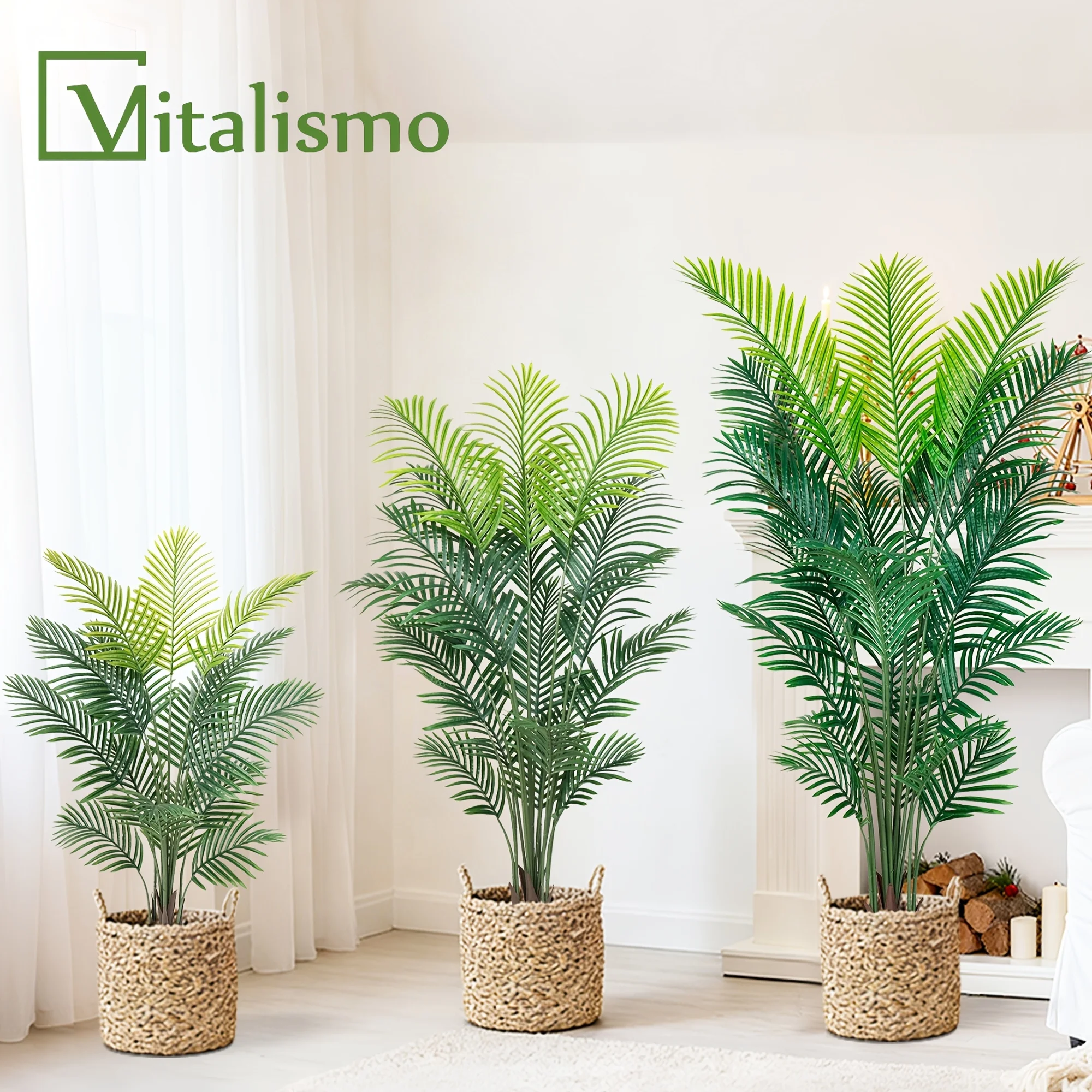 4/5/6ft Artificial Palm Tree Fake Plants Tall Faux Palm Tree with Realistic Leaf Floor Tropical Areca Faux Plants Indoor Decor F
4/5/6ft Artificial Palm Tree Fake Plants Tall Faux Palm Tree with Realistic Leaf Floor Tropical Areca Faux Plants Indoor Decor F