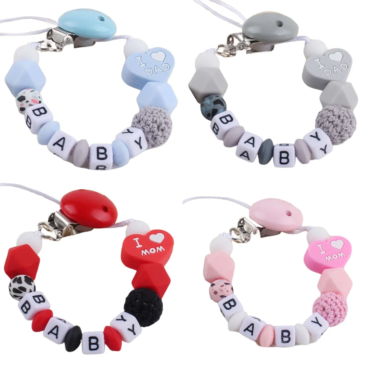 Baby Beech Wood Pacifier Clip Crochet Beads Silicone Heart Nipple Chain For Teether Nursing Toys Baby Pacifier Chain
Baby Beech Wood Pacifier Clip Crochet Beads Silicone Heart Nipple Chain For Teether Nursing Toys Baby Pacifier Chain
