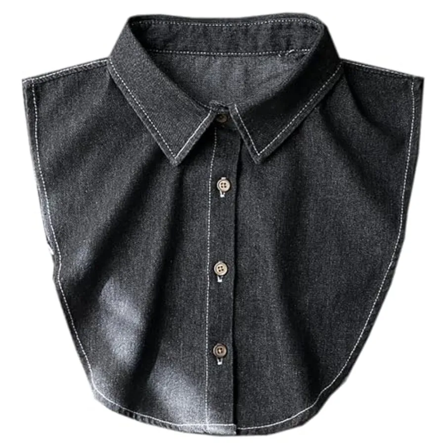 Denim Fake Collar Detachable Dickey Collar Half Shirts Blouse False Collar Top for Women Girls Medium
Denim Fake Collar Detachable Dickey Collar Half Shirts Blouse False Collar Top for Women Girls Medium
