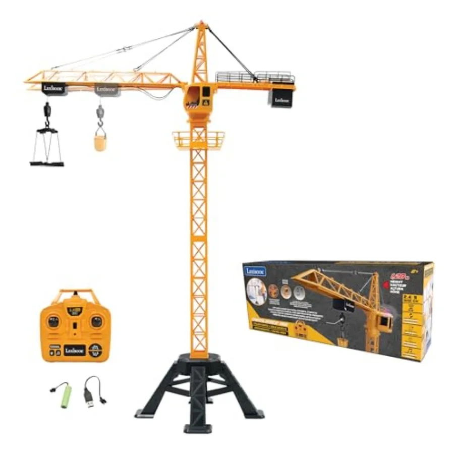 Crosslander® Pro Remote-Controlled Tower Crane Height 4.20 Feet Lifts up to 1.10 lb Multidirectional Sound and Light Effects Ye
Crosslander® Pro Remote-Controlled Tower Crane Height 4.20 Feet Lifts up to 1.10 lb Multidirectional Sound and Light Effects Ye