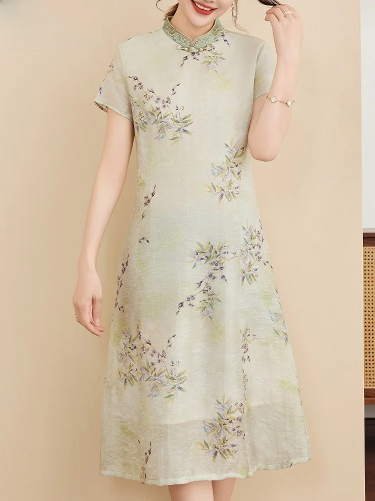 New Chinese Style Mom Dress Summer National Style Improved 2025 New mid Aged Summer Short Sleeve Women's Dress
New Chinese Style Mom Dress Summer National Style Improved 2025 New mid Aged Summer Short Sleeve Women's Dress