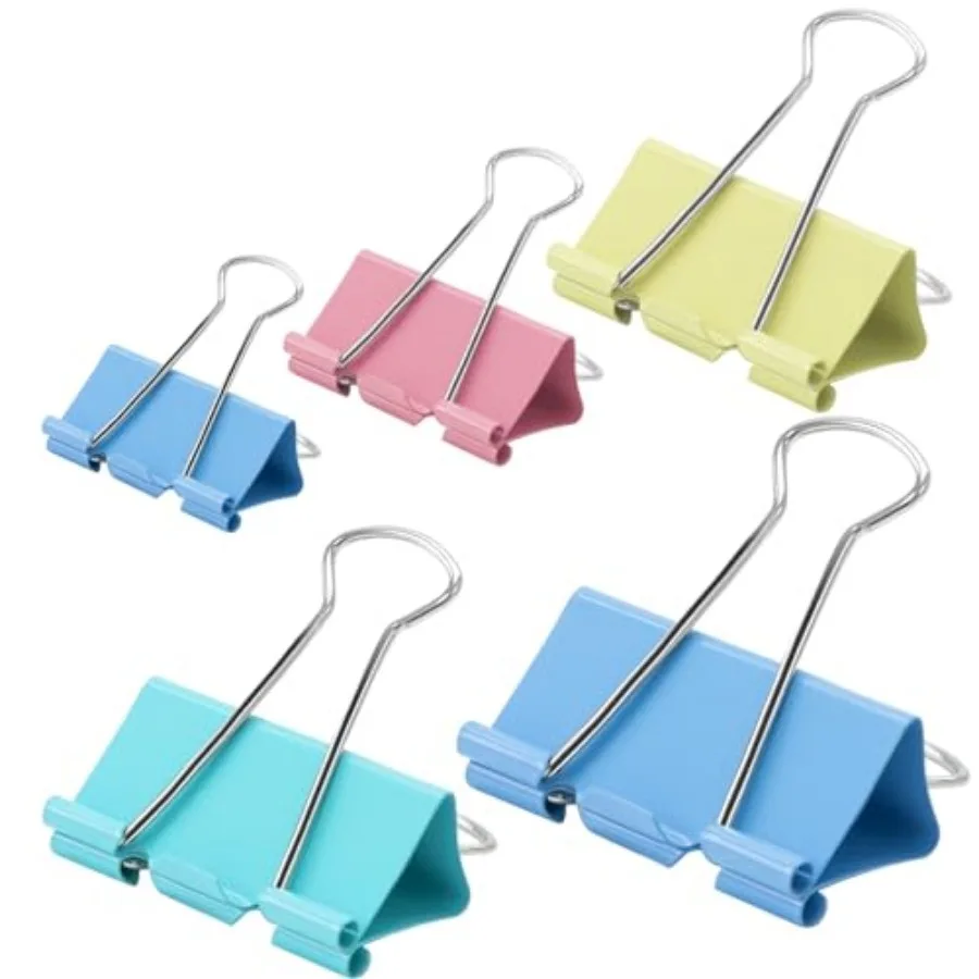 100 Pcs Colored Binder Clips, Paper Clamps, Paper Binder Clip, Assorted Sizes, Metal Colorful Binder Clips, Ideal for Office, H
100 Pcs Colored Binder Clips, Paper Clamps, Paper Binder Clip, Assorted Sizes, Metal Colorful Binder Clips, Ideal for Office, H