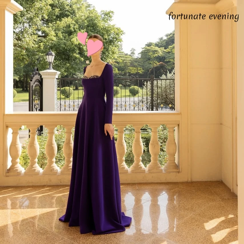 Fortunate Evening Elegant Vintage Sweet Purple Crystal Beads A-Line Customize Formal Occasion Prom Dress Evening Party Gowns
Fortunate Evening Elegant Vintage Sweet Purple Crystal Beads A-Line Customize Formal Occasion Prom Dress Evening Party Gowns