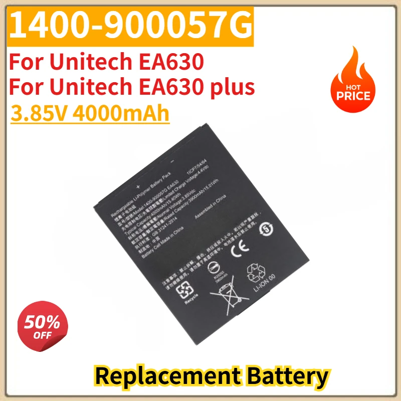 High Quality 1400-900057G Battery 3.85V 4000mAh for Unitech EA630/EA630 plus Brand New Replacement Battery
High Quality 1400-900057G Battery 3.85V 4000mAh for Unitech EA630/EA630 plus Brand New Replacement Battery
