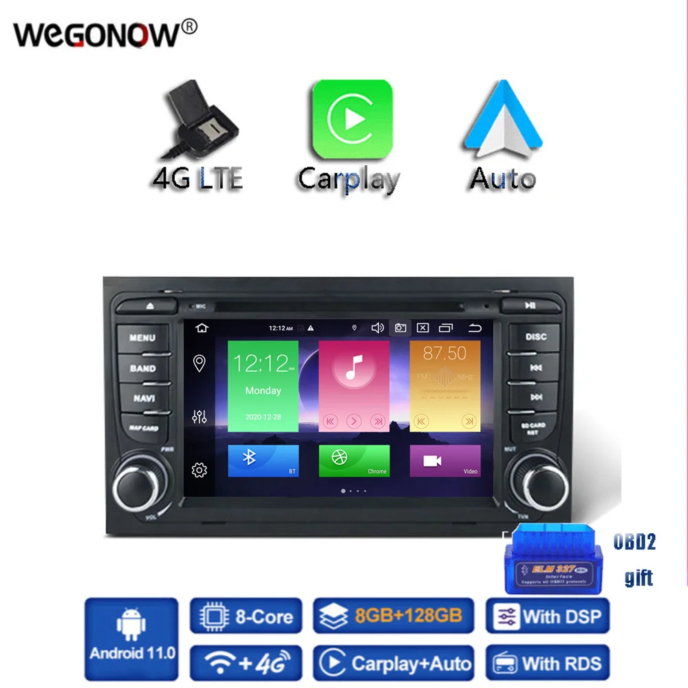 Carplay DSP 4G LTE IPS Android 11 8G + 128G Автомобильный DVD-плеер GPS Карта RDS Радио BT 5.0 Wi-Fi для AUDI A4 SEAT EXEO 2009-2012 S4 RS4 8E
Carplay DSP 4G LTE IPS Android 11 8G + 128G Автомобильный DVD-плеер GPS Карта RDS Радио BT 5.0 Wi-Fi для AUDI A4 SEAT EXEO 2009-2012 S4 RS4 8E
