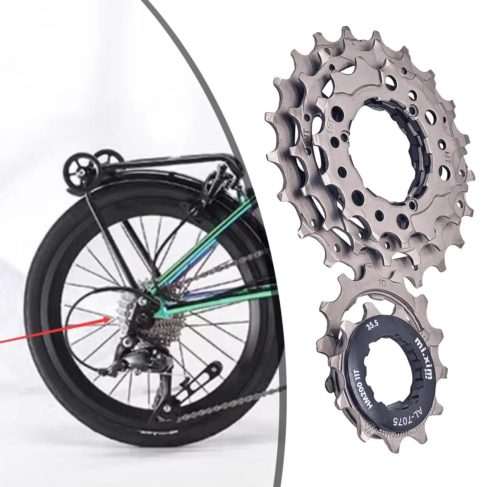 Bike Freewheel Sprocket Gear 11-13-15-18-21T Cassette Accessory for Mountain Bike Parts and Upgrades
Bike Freewheel Sprocket Gear 11-13-15-18-21T Cassette Accessory for Mountain Bike Parts and Upgrades