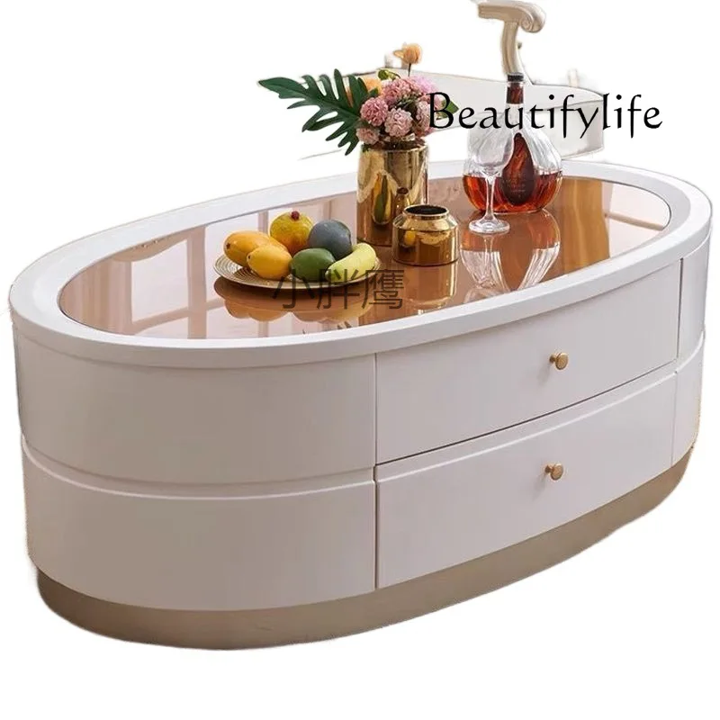 Italian-Style Light Luxury Tea Table Small Table Living Room round Edge Table Household Solid Wood Complete Tea
Italian-Style Light Luxury Tea Table Small Table Living Room round Edge Table Household Solid Wood Complete Tea