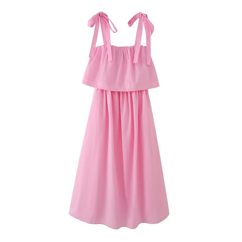 YENKYE 2026 New Women Pink Bow Tie Strap Tiered Midi Dress High Waist A Line Spaghetti Strap Sundress Cute Summer Casual Dresses
YENKYE 2026 New Women Pink Bow Tie Strap Tiered Midi Dress High Waist A Line Spaghetti Strap Sundress Cute Summer Casual Dresses