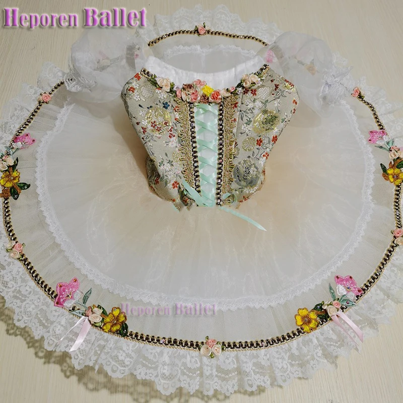 Professional Girl Nutcracker Beige Ballet Tutu Dress Platter Gradient Color Flower Top Lace Puff Sleeve For Balet Competition
Professional Girl Nutcracker Beige Ballet Tutu Dress Platter Gradient Color Flower Top Lace Puff Sleeve For Balet Competition