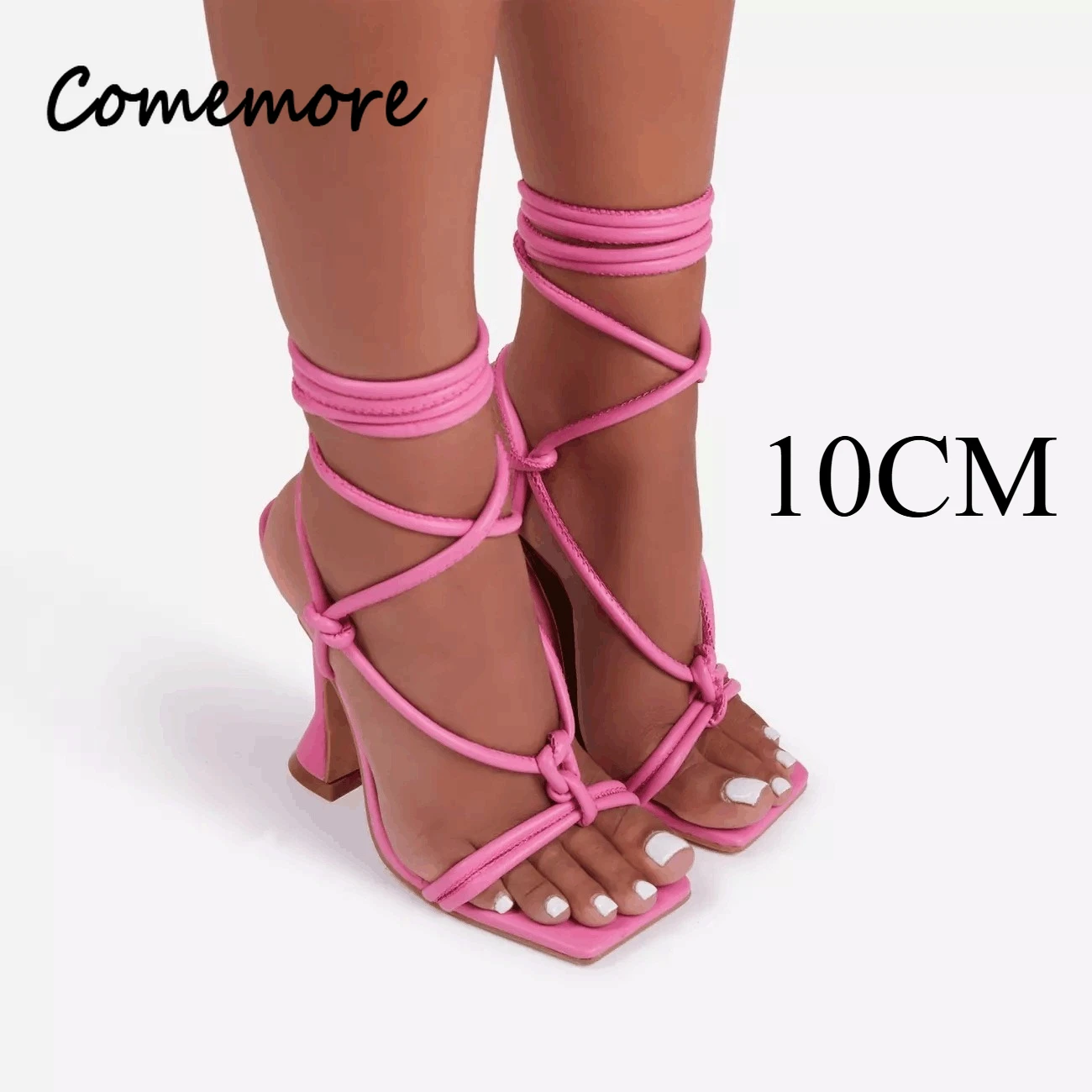Comemore Summer Women's Roman Strap High Heels Sandals Square To Sexy Party Stilettos Ladies Shoes Plus Size Lace up Footwears
Comemore Summer Women's Roman Strap High Heels Sandals Square To Sexy Party Stilettos Ladies Shoes Plus Size Lace up Footwears