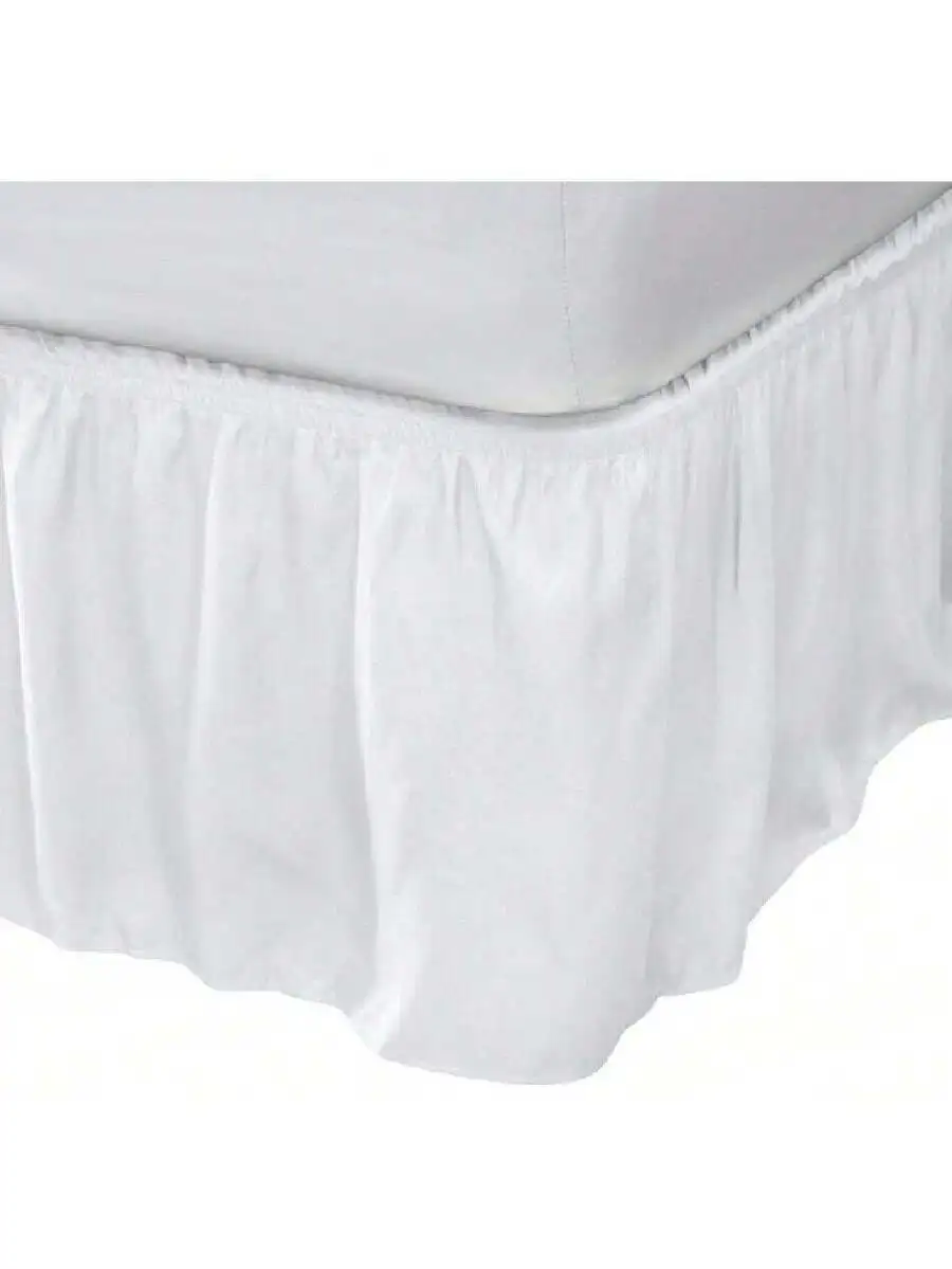 Elastic Wrap Around Bed Skirt Queen King 14 Inch Drop Dust Ruffle Polyester
Elastic Wrap Around Bed Skirt Queen King 14 Inch Drop Dust Ruffle Polyester