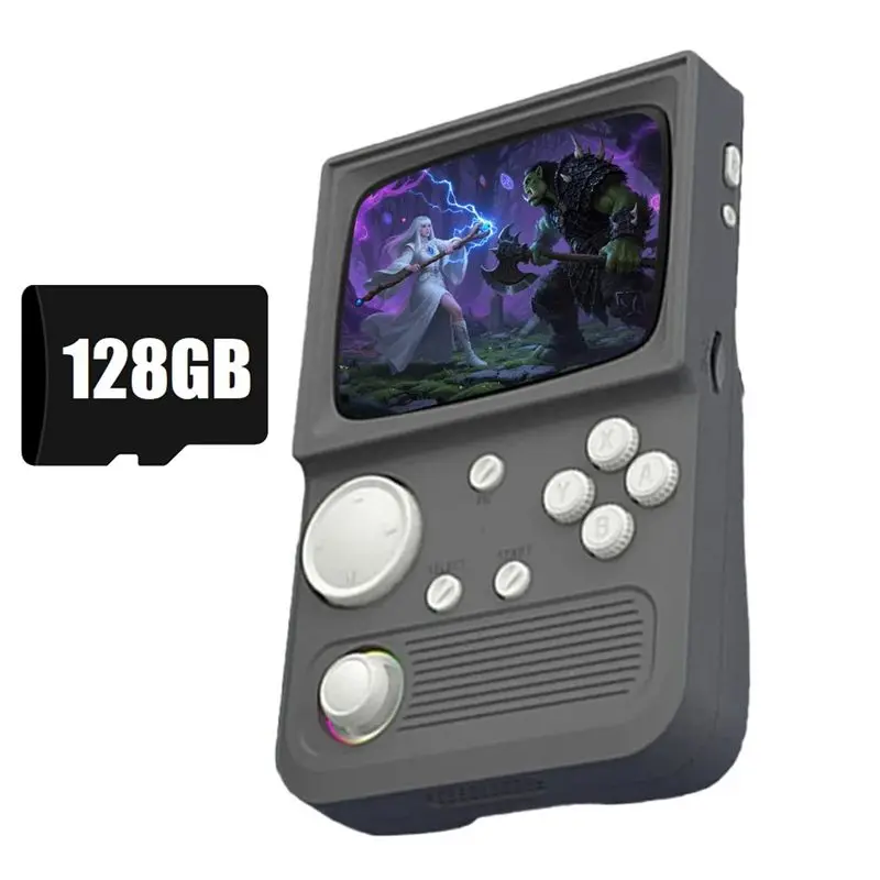 ZIZI R36T Retro Handheld Game Console 128G 20000 Games 3.5 Inch IPS Screen Portable Pocket Video Game Player